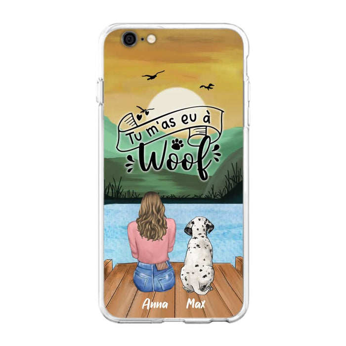 Custom Personalized Dog Mom Phone Case - Gifts For Dog Lover/ Mother's Day With Upto 5 Dogs - Tu m'á eu à Woof