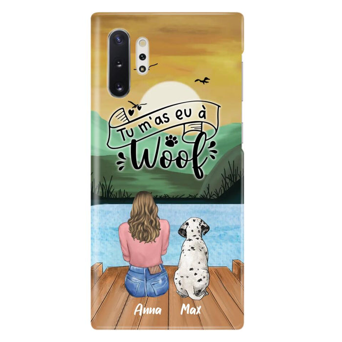 Custom Personalized Dog Mom Phone Case - Gifts For Dog Lover/ Mother's Day With Upto 5 Dogs - Tu m'á eu à Woof