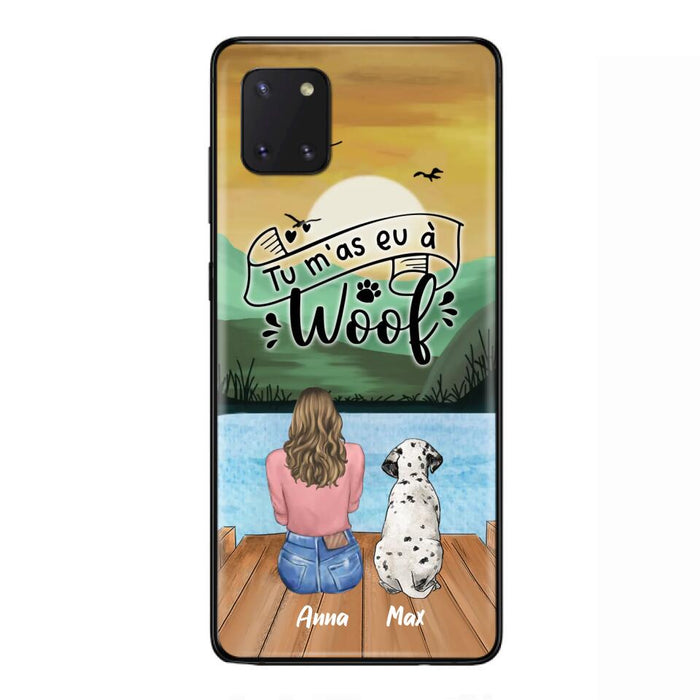 Custom Personalized Dog Mom Phone Case - Gifts For Dog Lover/ Mother's Day With Upto 5 Dogs - Tu m'á eu à Woof