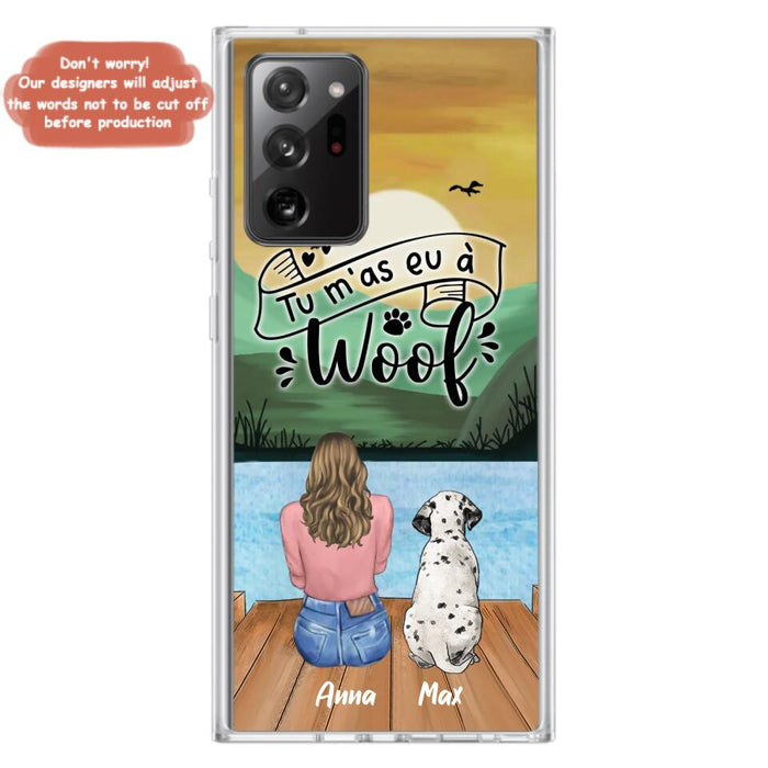 Custom Personalized Dog Mom Phone Case - Gifts For Dog Lover/ Mother's Day With Upto 5 Dogs - Tu m'á eu à Woof