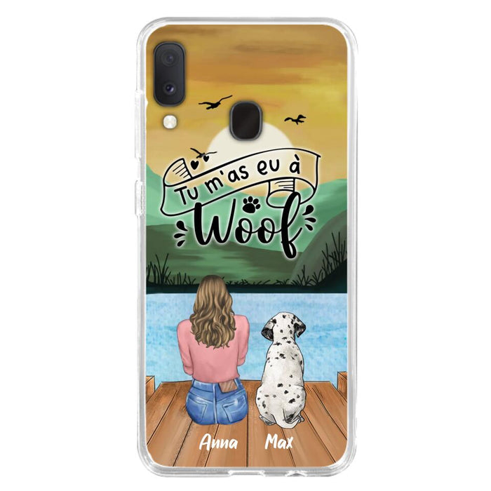 Custom Personalized Dog Mom Phone Case - Gifts For Dog Lover/ Mother's Day With Upto 5 Dogs - Tu m'á eu à Woof