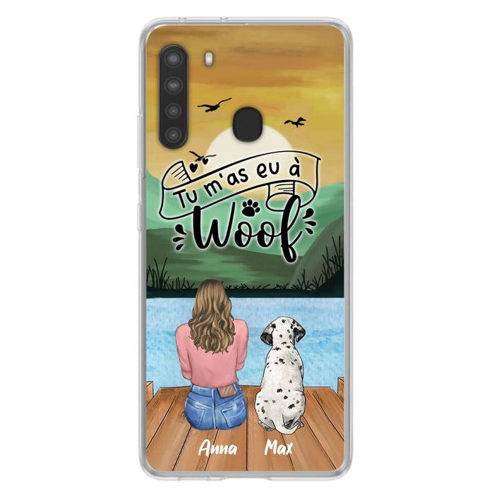 Custom Personalized Dog Mom Phone Case - Gifts For Dog Lover/ Mother's Day With Upto 5 Dogs - Tu m'á eu à Woof