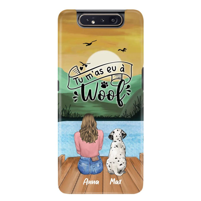 Custom Personalized Dog Mom Phone Case - Gifts For Dog Lover/ Mother's Day With Upto 5 Dogs - Tu m'á eu à Woof