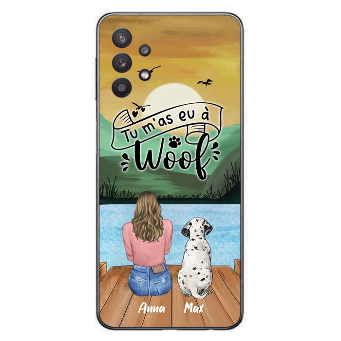 Custom Personalized Dog Mom Phone Case - Gifts For Dog Lover/ Mother's Day With Upto 5 Dogs - Tu m'á eu à Woof