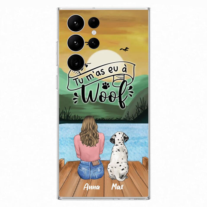 Custom Personalized Dog Mom Phone Case - Gifts For Dog Lover/ Mother's Day With Upto 5 Dogs - Tu m'á eu à Woof