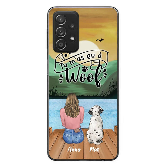 Custom Personalized Dog Mom Phone Case - Gifts For Dog Lover/ Mother's Day With Upto 5 Dogs - Tu m'á eu à Woof