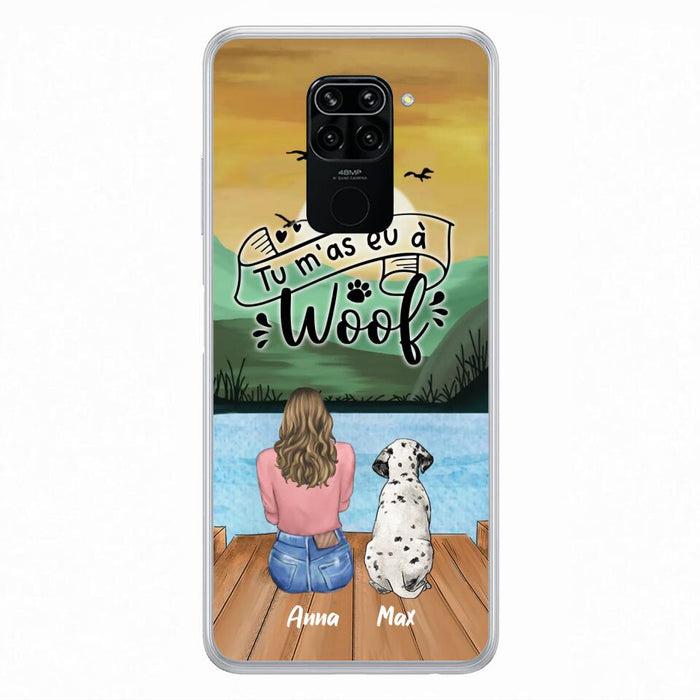 Custom Personalized Dog Mom Phone Case - Gifts For Dog Lover/ Mother's Day With Upto 5 Dogs - Tu M'á Eu À Woof - Case For Xiaomi/ Oppo/ Huawei