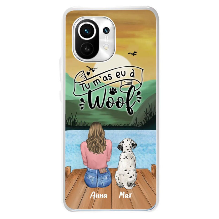 Custom Personalized Dog Mom Phone Case - Gifts For Dog Lover/ Mother's Day With Upto 5 Dogs - Tu M'á Eu À Woof - Case For Xiaomi/ Oppo/ Huawei