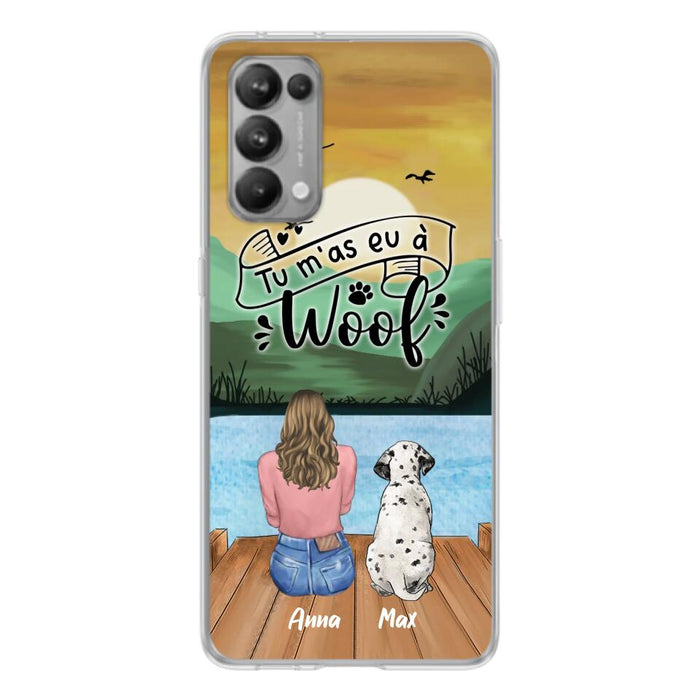 Custom Personalized Dog Mom Phone Case - Gifts For Dog Lover/ Mother's Day With Upto 5 Dogs - Tu M'á Eu À Woof - Case For Xiaomi/ Oppo/ Huawei