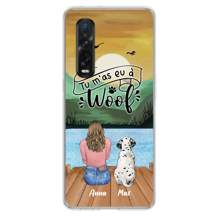 Custom Personalized Dog Mom Phone Case - Gifts For Dog Lover/ Mother's Day With Upto 5 Dogs - Tu M'á Eu À Woof - Case For Xiaomi/ Oppo/ Huawei