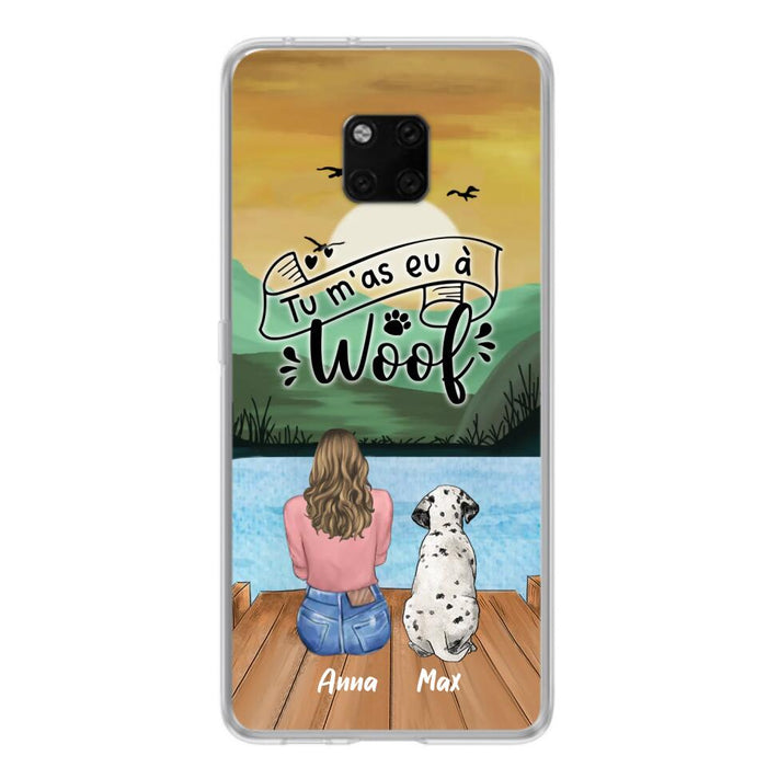 Custom Personalized Dog Mom Phone Case - Gifts For Dog Lover/ Mother's Day With Upto 5 Dogs - Tu M'á Eu À Woof - Case For Xiaomi/ Oppo/ Huawei