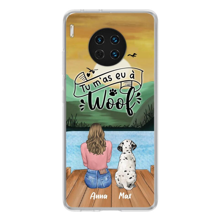 Custom Personalized Dog Mom Phone Case - Gifts For Dog Lover/ Mother's Day With Upto 5 Dogs - Tu M'á Eu À Woof - Case For Xiaomi/ Oppo/ Huawei