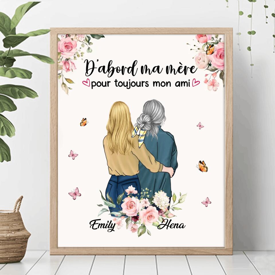 Custom Personalized Mom & Daughter Vertical Canvas - Mother's Day Gift Idea From Daughter - To My Mum I Love You For All The Times