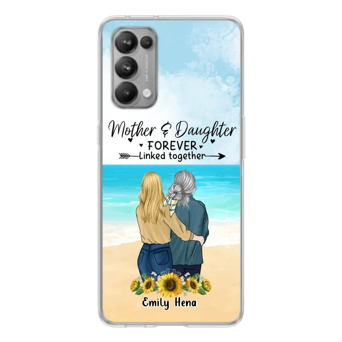 Custom Personalized Mom & Daughter Phone Case - Mother's Day Gift Idea From Daughter - Mother & Daughter Forever Linked Together - Cases For Oppo/Xiaomi/Huawei