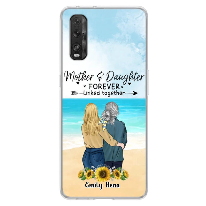 Custom Personalized Mom & Daughter Phone Case - Mother's Day Gift Idea From Daughter - Mother & Daughter Forever Linked Together - Cases For Oppo/Xiaomi/Huawei