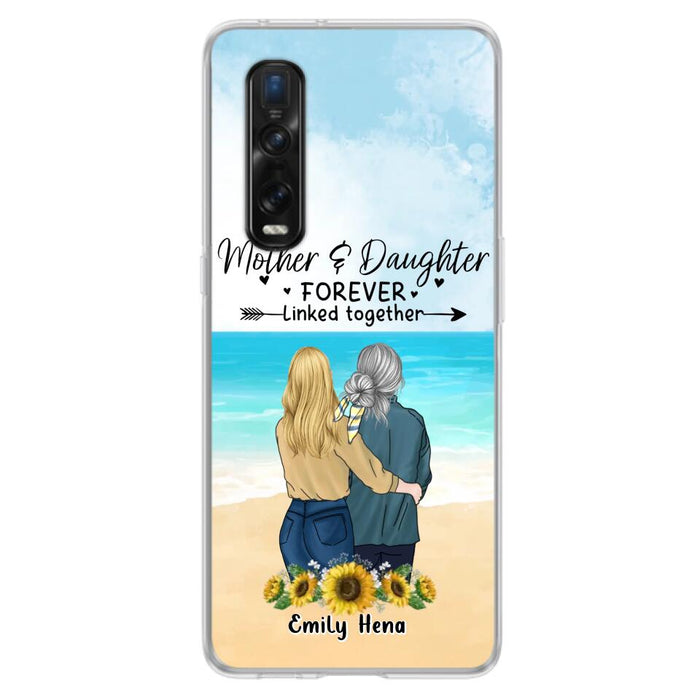 Custom Personalized Mom & Daughter Phone Case - Mother's Day Gift Idea From Daughter - Mother & Daughter Forever Linked Together - Cases For Oppo/Xiaomi/Huawei