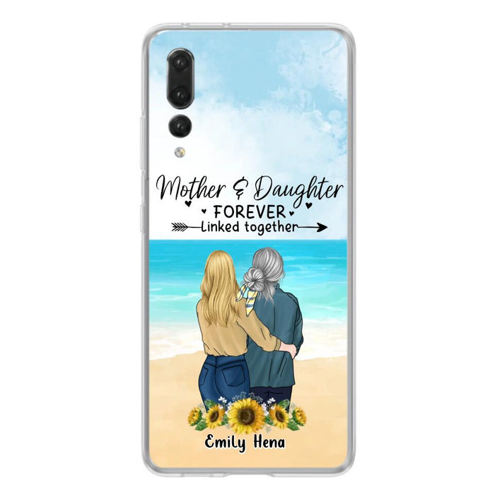 Custom Personalized Mom & Daughter Phone Case - Mother's Day Gift Idea From Daughter - Mother & Daughter Forever Linked Together - Cases For Oppo/Xiaomi/Huawei