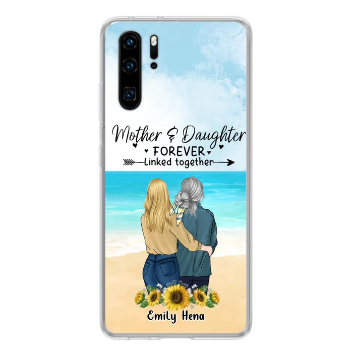 Custom Personalized Mom & Daughter Phone Case - Mother's Day Gift Idea From Daughter - Mother & Daughter Forever Linked Together - Cases For Oppo/Xiaomi/Huawei