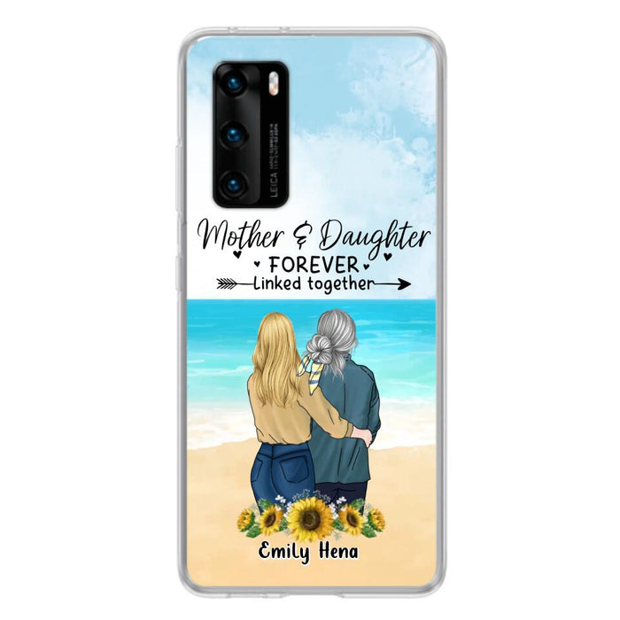 Custom Personalized Mom & Daughter Phone Case - Mother's Day Gift Idea From Daughter - Mother & Daughter Forever Linked Together - Cases For Oppo/Xiaomi/Huawei