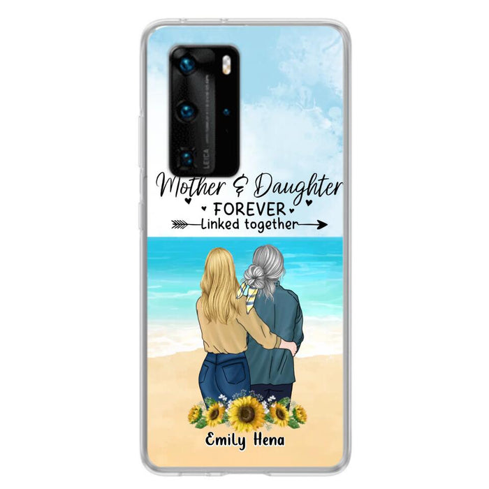 Custom Personalized Mom & Daughter Phone Case - Mother's Day Gift Idea From Daughter - Mother & Daughter Forever Linked Together - Cases For Oppo/Xiaomi/Huawei