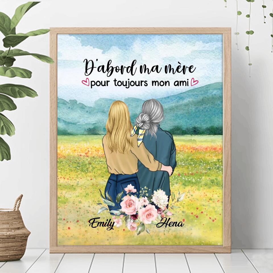 Custom Personalized Mom & Daughter Vertical Canvas - Best Gift Idea For Daughter-In-Law/Mother's Day - Life Gave Me The Gift Of You