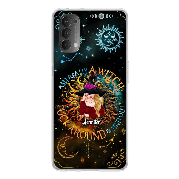 Custom Personalized Witch Phone Case - Gift Idea For Halloween/Witch Lovers - Am I Really A Witch Fuck Around & Find Out - Case For Oppo/Xiaomi/Huawei