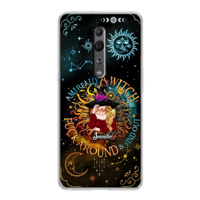 Custom Personalized Witch Phone Case - Gift Idea For Halloween/Witch Lovers - Am I Really A Witch Fuck Around & Find Out - Case For Oppo/Xiaomi/Huawei