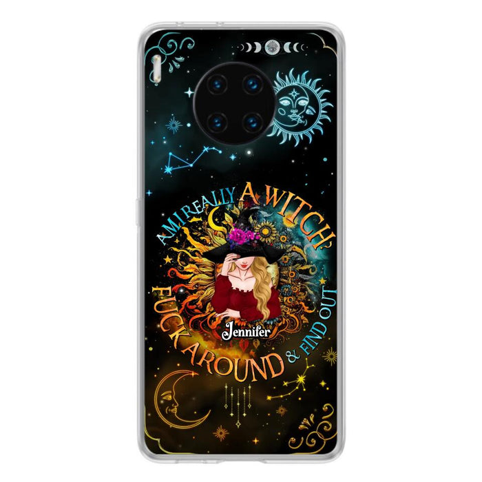 Custom Personalized Witch Phone Case - Gift Idea For Halloween/Witch Lovers - Am I Really A Witch Fuck Around & Find Out - Case For Oppo/Xiaomi/Huawei