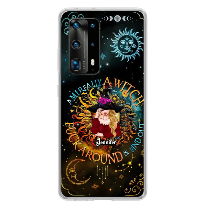 Custom Personalized Witch Phone Case - Gift Idea For Halloween/Witch Lovers - Am I Really A Witch Fuck Around & Find Out - Case For Oppo/Xiaomi/Huawei