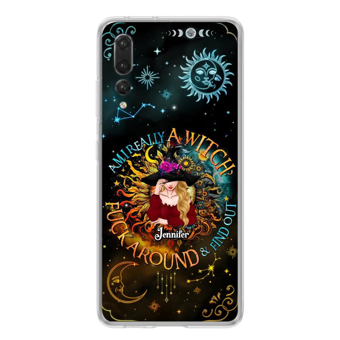 Custom Personalized Witch Phone Case - Gift Idea For Halloween/Witch Lovers - Am I Really A Witch Fuck Around & Find Out - Case For Oppo/Xiaomi/Huawei