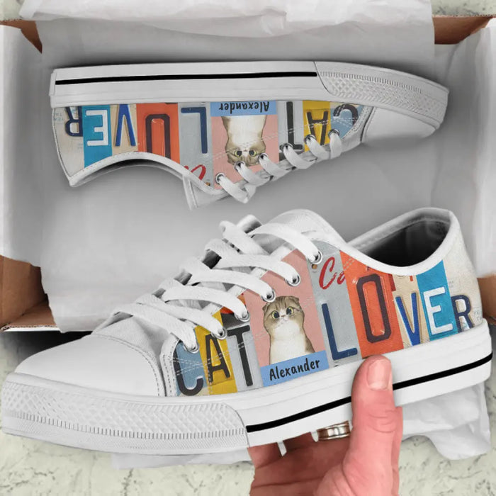 Custom Personalized Cat Lover Sneakers - HPX4KX