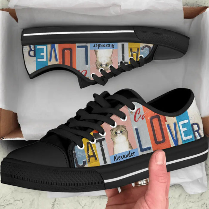 Custom Personalized Cat Lover Sneakers - HPX4KX