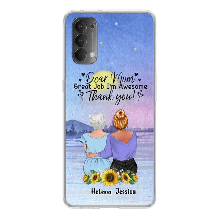 Custom Personalized Mom & Daughter Phone Case - Mother's Day Gift Idea From Daughter - Dear Mom Great Job I'm Awesome - Cases For Oppo/Xiaomi/Huawei