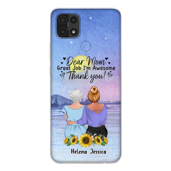 Custom Personalized Mom & Daughter Phone Case - Mother's Day Gift Idea From Daughter - Dear Mom Great Job I'm Awesome - Cases For Oppo/Xiaomi/Huawei