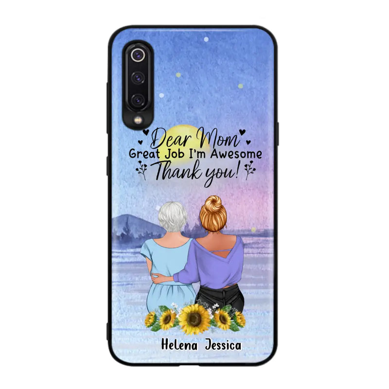 Custom Personalized Mom & Daughter Phone Case - Mother's Day Gift Idea From Daughter - Dear Mom Great Job I'm Awesome - Cases For Oppo/Xiaomi/Huawei