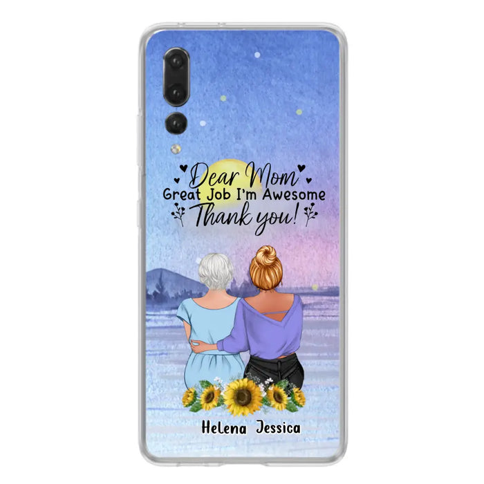 Custom Personalized Mom & Daughter Phone Case - Mother's Day Gift Idea From Daughter - Dear Mom Great Job I'm Awesome - Cases For Oppo/Xiaomi/Huawei