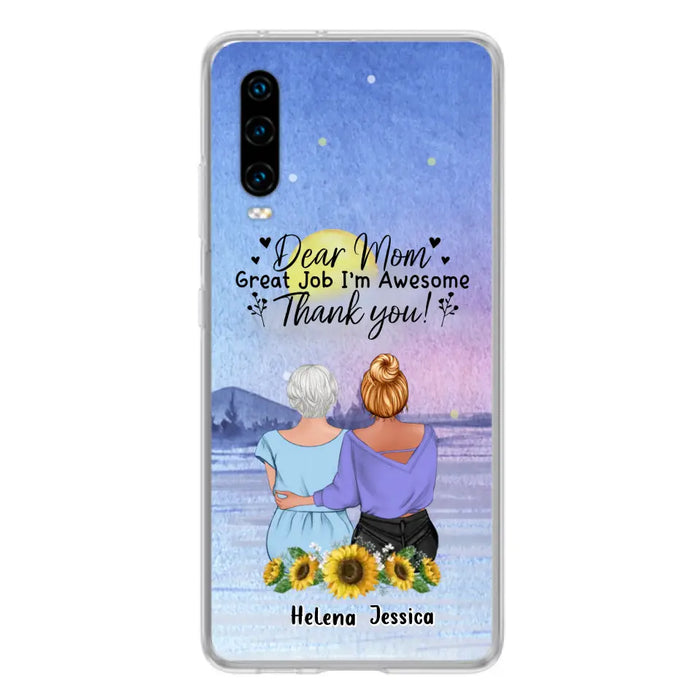 Custom Personalized Mom & Daughter Phone Case - Mother's Day Gift Idea From Daughter - Dear Mom Great Job I'm Awesome - Cases For Oppo/Xiaomi/Huawei