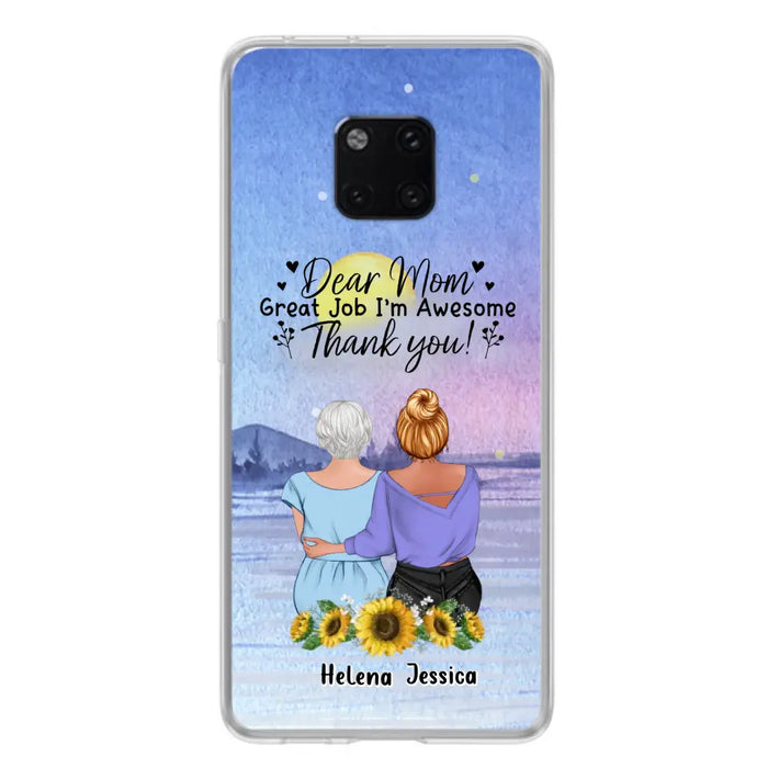 Custom Personalized Mom & Daughter Phone Case - Mother's Day Gift Idea From Daughter - Dear Mom Great Job I'm Awesome - Cases For Oppo/Xiaomi/Huawei