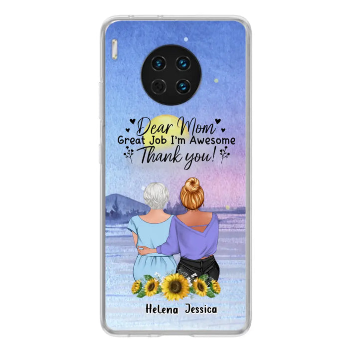 Custom Personalized Mom & Daughter Phone Case - Mother's Day Gift Idea From Daughter - Dear Mom Great Job I'm Awesome - Cases For Oppo/Xiaomi/Huawei