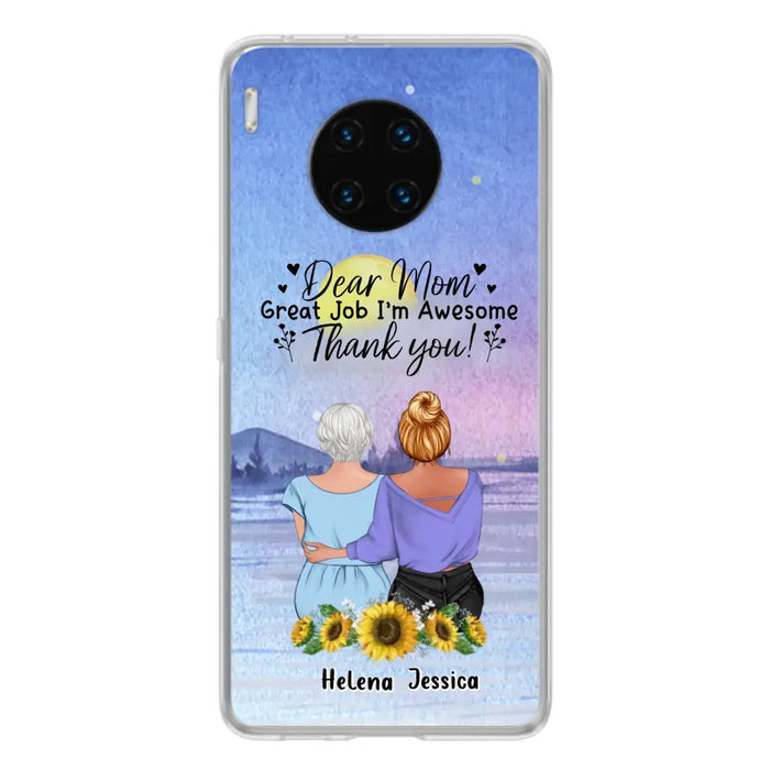 Custom Personalized Mom & Daughter Phone Case - Mother's Day Gift Idea From Daughter - Dear Mom Great Job I'm Awesome - Cases For Oppo/Xiaomi/Huawei