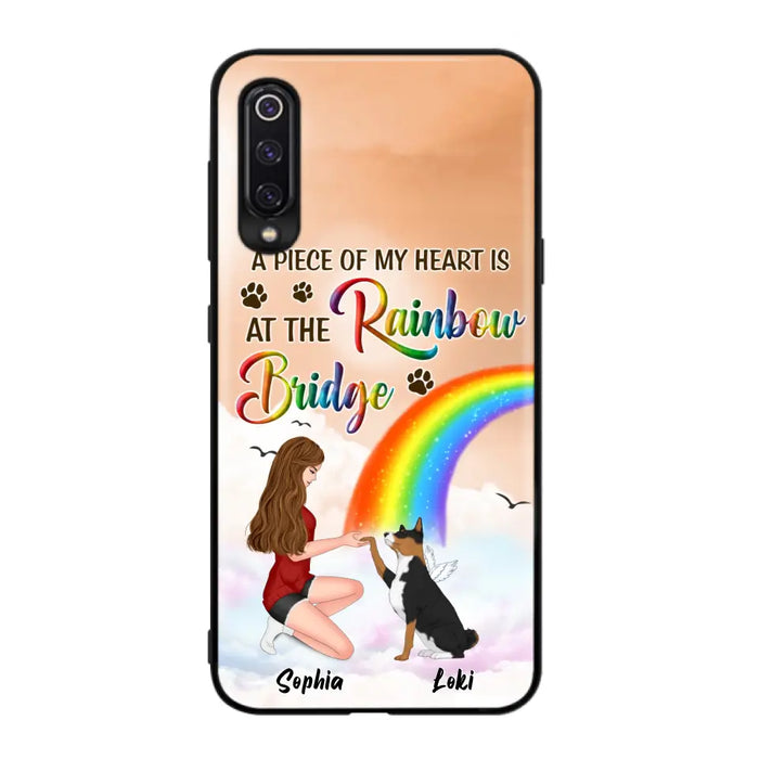 Custom Personalized Dog Mom Phone Case - Memorial Gift Idea for Dog Owners/Mother's Day - A Piece Of My Heart Is At The Rainbow Bridge - Case for Xiaomi/Huawei/Oppo