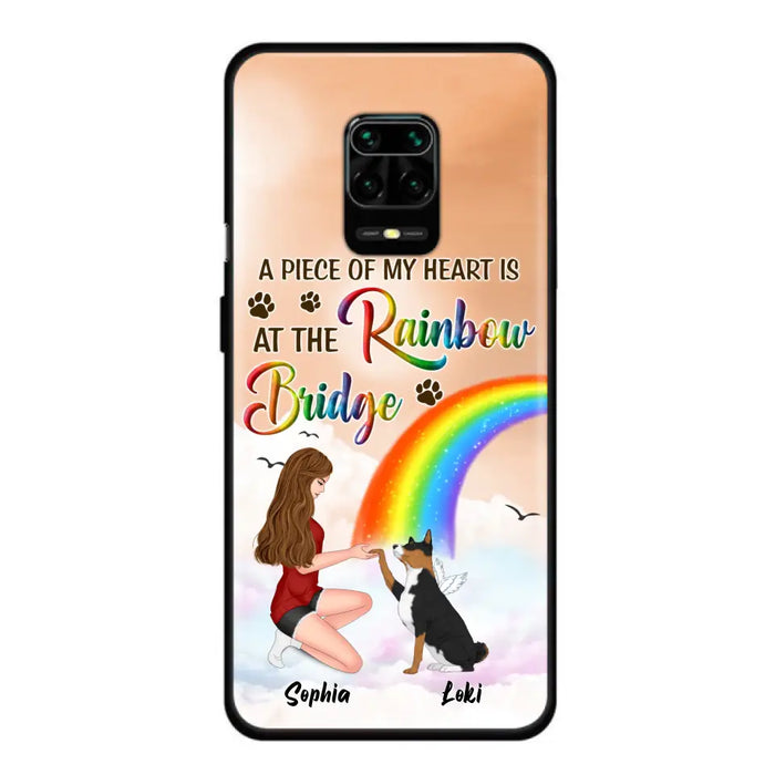 Custom Personalized Dog Mom Phone Case - Memorial Gift Idea for Dog Owners/Mother's Day - A Piece Of My Heart Is At The Rainbow Bridge - Case for Xiaomi/Huawei/Oppo