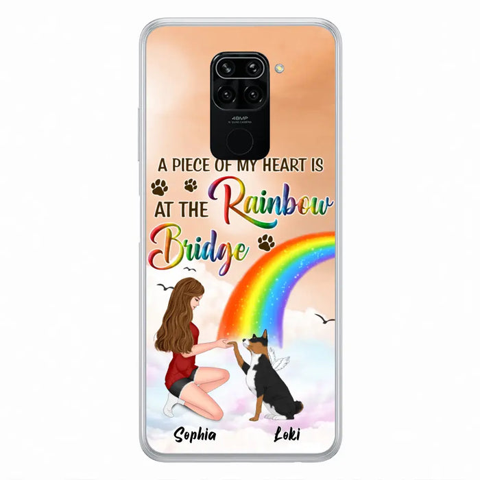 Custom Personalized Dog Mom Phone Case - Memorial Gift Idea for Dog Owners/Mother's Day - A Piece Of My Heart Is At The Rainbow Bridge - Case for Xiaomi/Huawei/Oppo