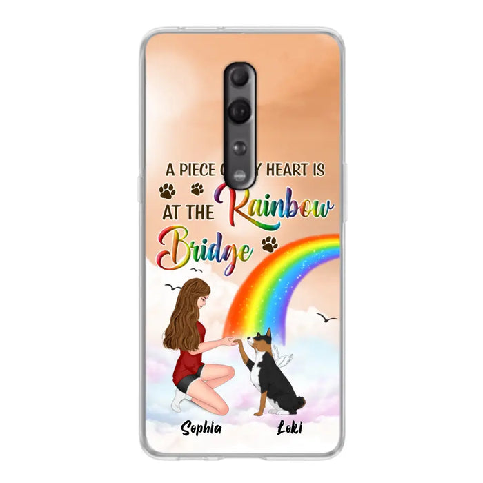 Custom Personalized Dog Mom Phone Case - Memorial Gift Idea for Dog Owners/Mother's Day - A Piece Of My Heart Is At The Rainbow Bridge - Case for Xiaomi/Huawei/Oppo