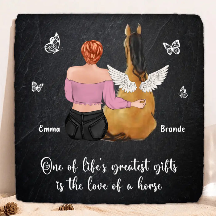 Custom Personalized Memorial Horse Lithograph - Memorial Gift Idea for Horse Owners - One Of Life's Greatest Gifts Is The Love Of A Horse