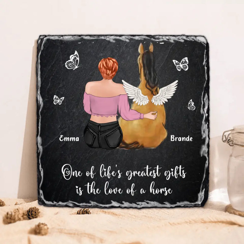 Personalized Memorial Horse Lithograph - Memorial Gift Idea for Horse Owners - One Of Life's Greatest Gifts Is The Love Of A Horse