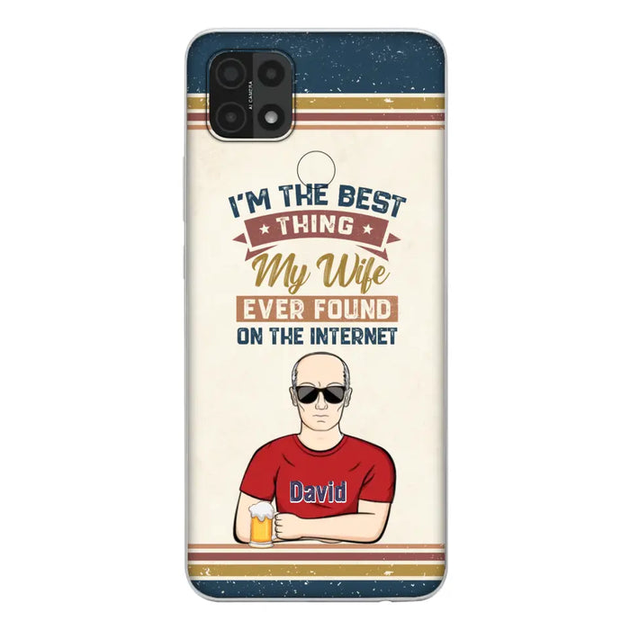 Custom Personalized Couple Phone Case - Gift Idea For Couple/Mother's Day/Father's Day - I'm The Best Thing My Wife Ever Found On The Internet - Case For Oppo/Xiaomi/Huawei