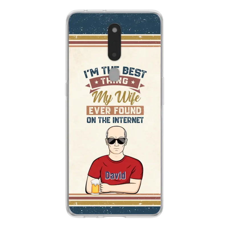 Custom Personalized Couple Phone Case - Gift Idea For Couple/Mother's Day/Father's Day - I'm The Best Thing My Wife Ever Found On The Internet - Case For Oppo/Xiaomi/Huawei
