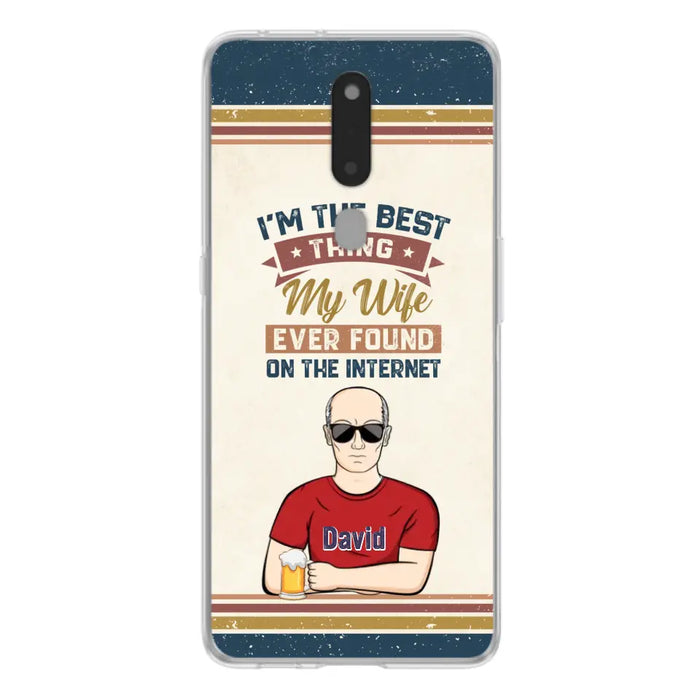 Custom Personalized Couple Phone Case - Gift Idea For Couple/Mother's Day/Father's Day - I'm The Best Thing My Wife Ever Found On The Internet - Case For Oppo/Xiaomi/Huawei