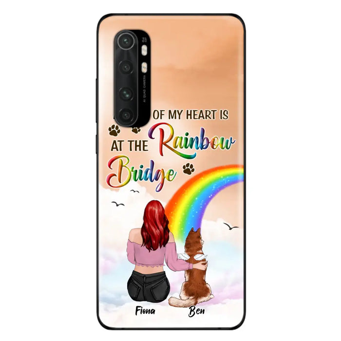 Custom Personalized Memorial Phone Case - Memorial Gift Idea for Dog/Cat Owners/Mother's Day - A Piece Of My Heart Is At The Rainbow Bridge - Case for Xiaomi/Huawei/Oppo